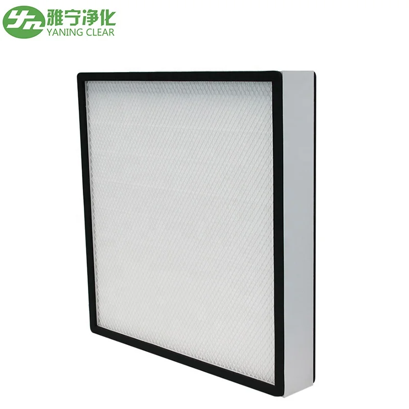 YANING Factory Customized H14 Mini Pleated HEPA Air Filter  HVAC System Air Filter FFU Purifier for Clean Room