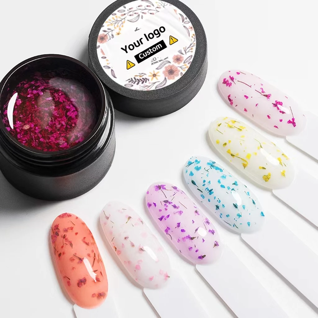 Dried Flower Gel Nail Polish Natural Flower Fairy Series Soak Off UV Nail Gel DIY Painting Nail Art Varnishes For Manicure