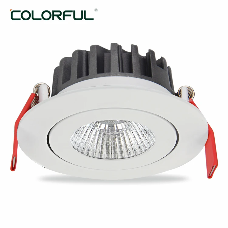 Aluminum slim cob spotlight adjustable head 5W 12W high Lm CRI meat fish bread fruit shop store recessed led downlight casing