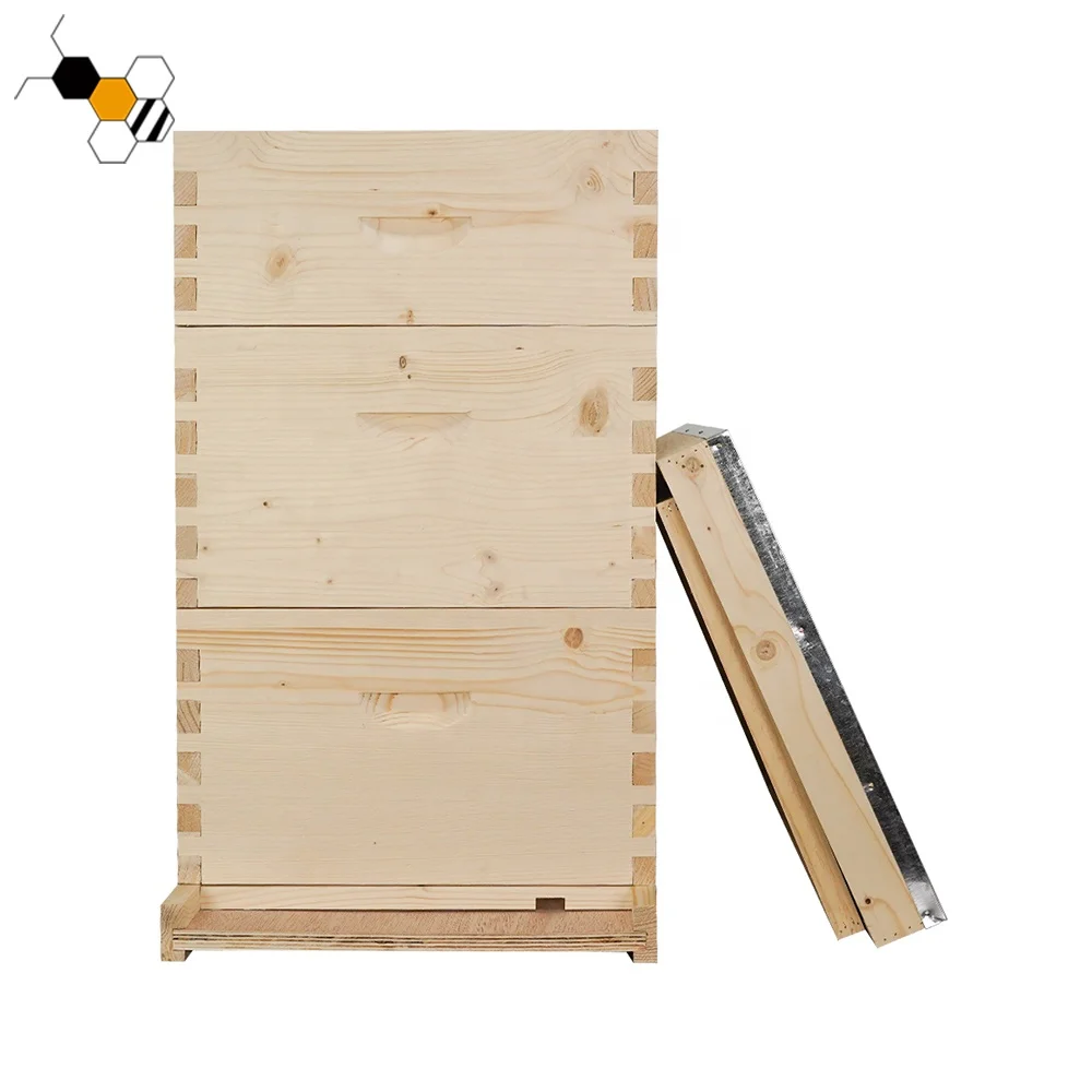 Manufactures Supply Beekeeping Box 3 Layers Custom Wooden Langstroth Beehive
