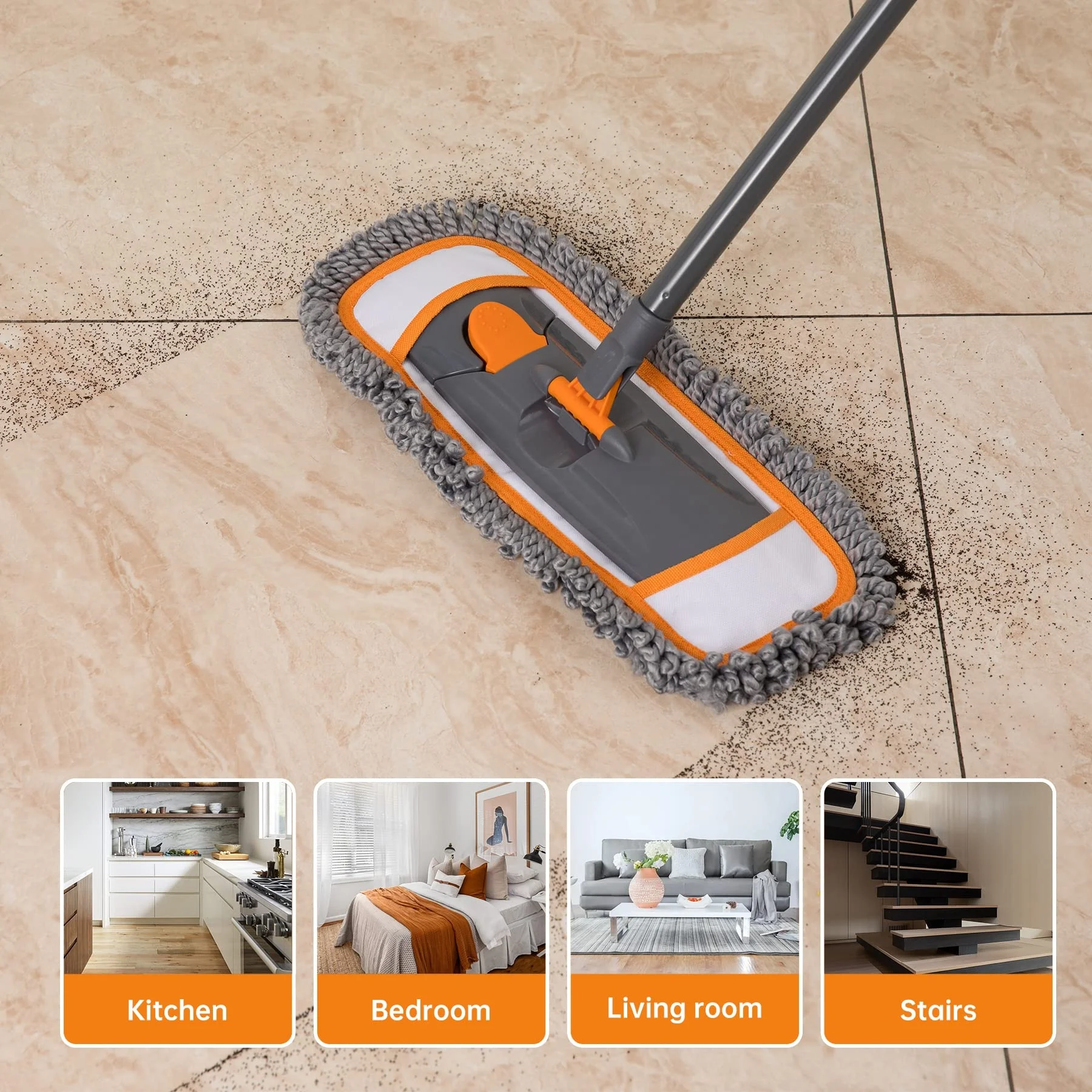 Microfiber Mop Replacement Pad for Wet Mopping Dust Mop
