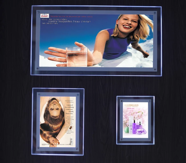 a4 a3 a2 a1 a0 size backlit acrylic panel display crystal frame led menu light box