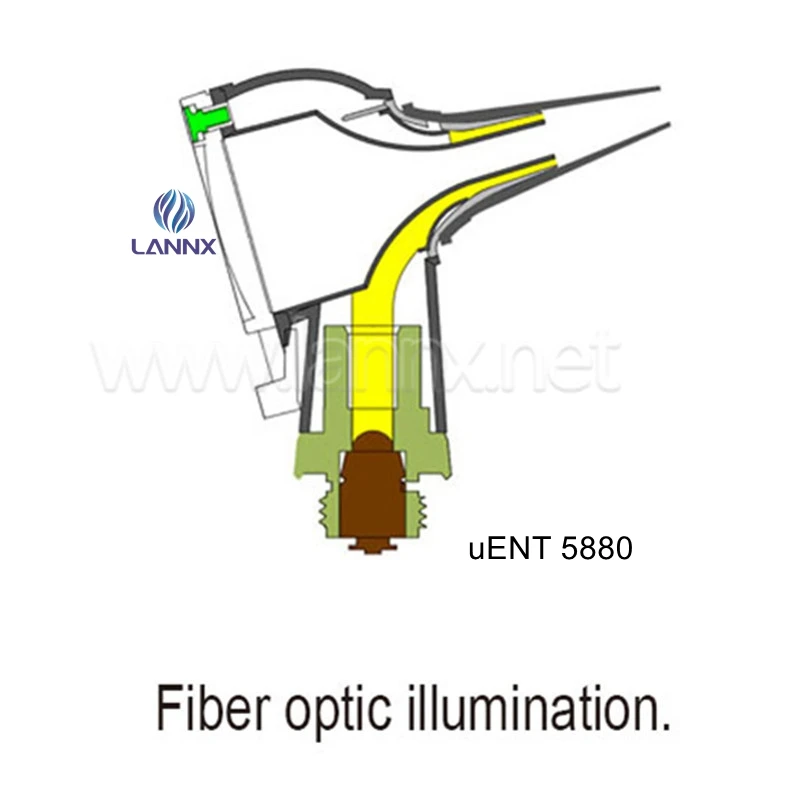 LANNX uENT 5880 Portable LED Medical ENT Diagnostic Ear Otoscopic Auriscope Otoscope Surgical Mini Handheld  otoscopes Set