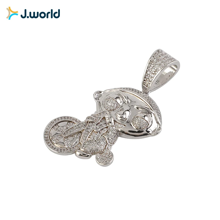 Пользовательские выгравированы ювелирные изделия из нержавеющей стали мультфильм кулон