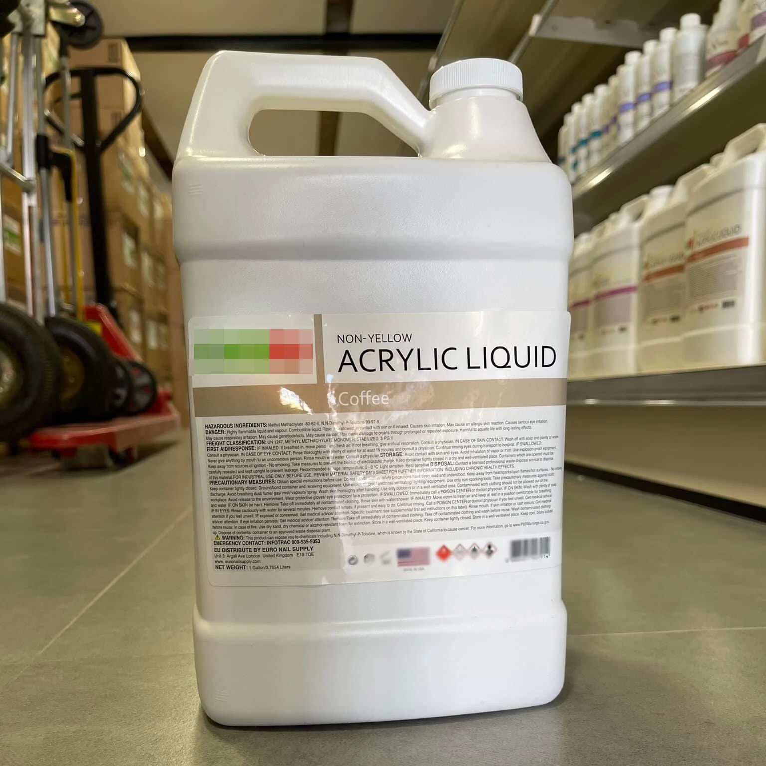 Private Label 1 Gallon Professional EMA Monomer Acrylic Nail Liquid For Nails Acrylic Powder System