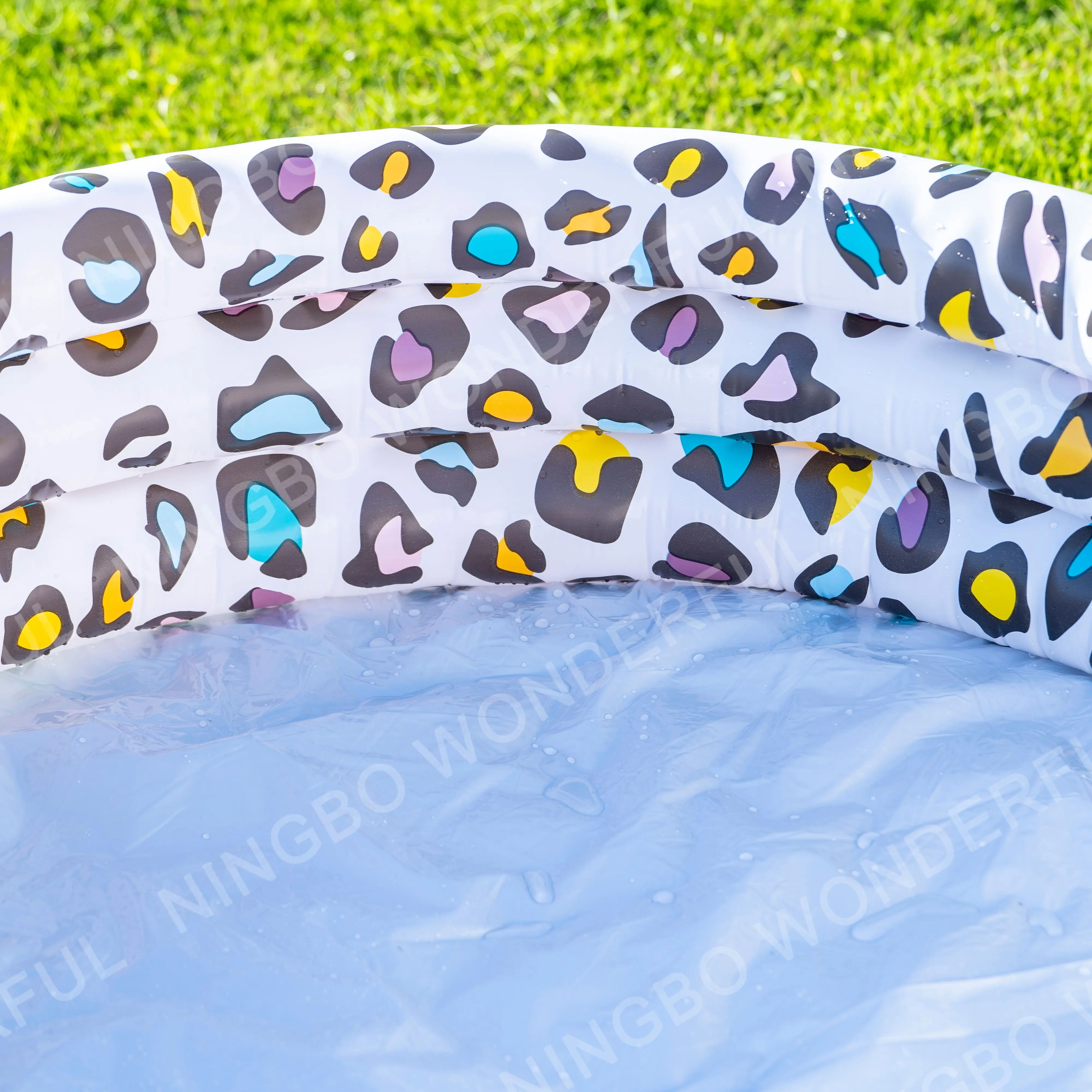 New Design Baby Backyard Outdoor 3-ring Swimming Pool Zebra Print Inflatable Garden Pool Outdoor