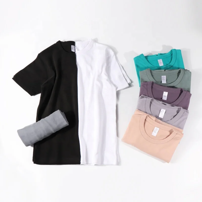 Оптовая продажа 2021, тяжелая футболка, Ткань, 100% чистый хлопок, футболка 240 г, оверсайз, с коротким рукавом, Мужская свободная футболка