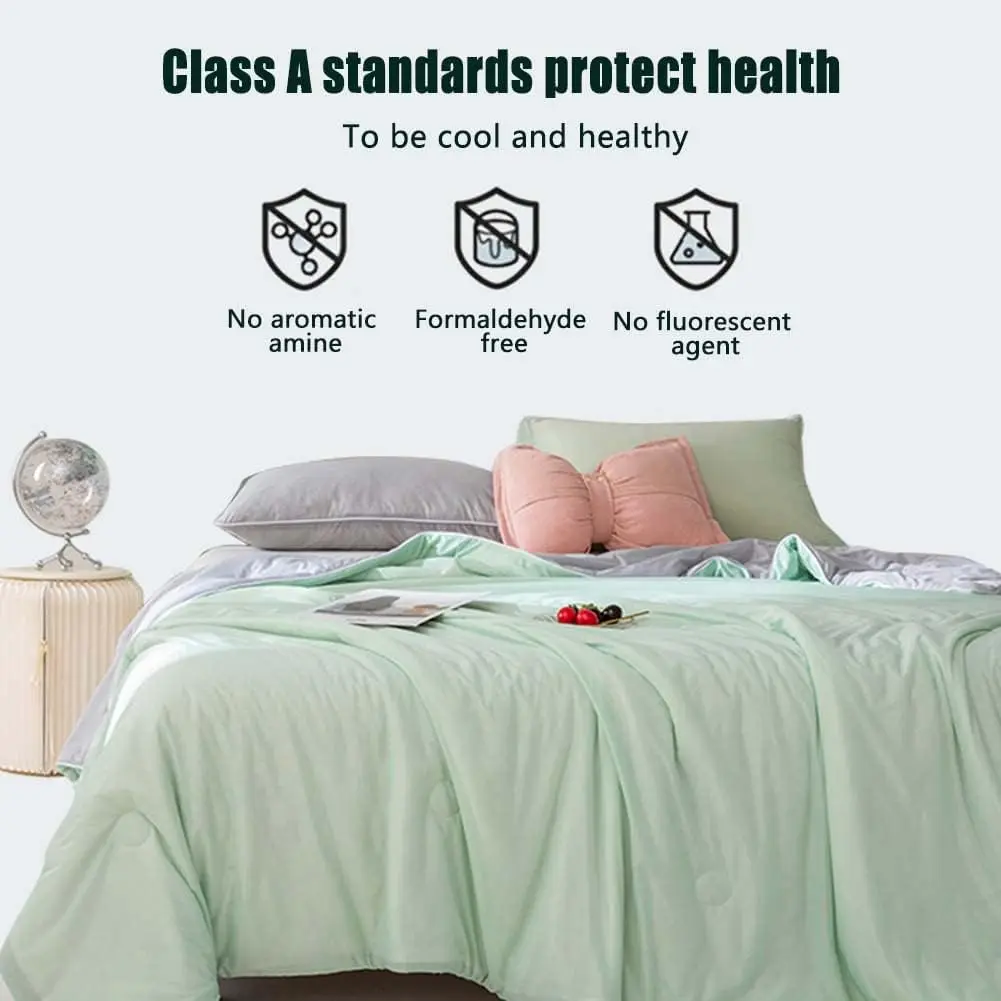 Summer Cool Thin Quilt Washable Cooling Blanket for Hot Sleepers Summer Comforter Bed Quilt