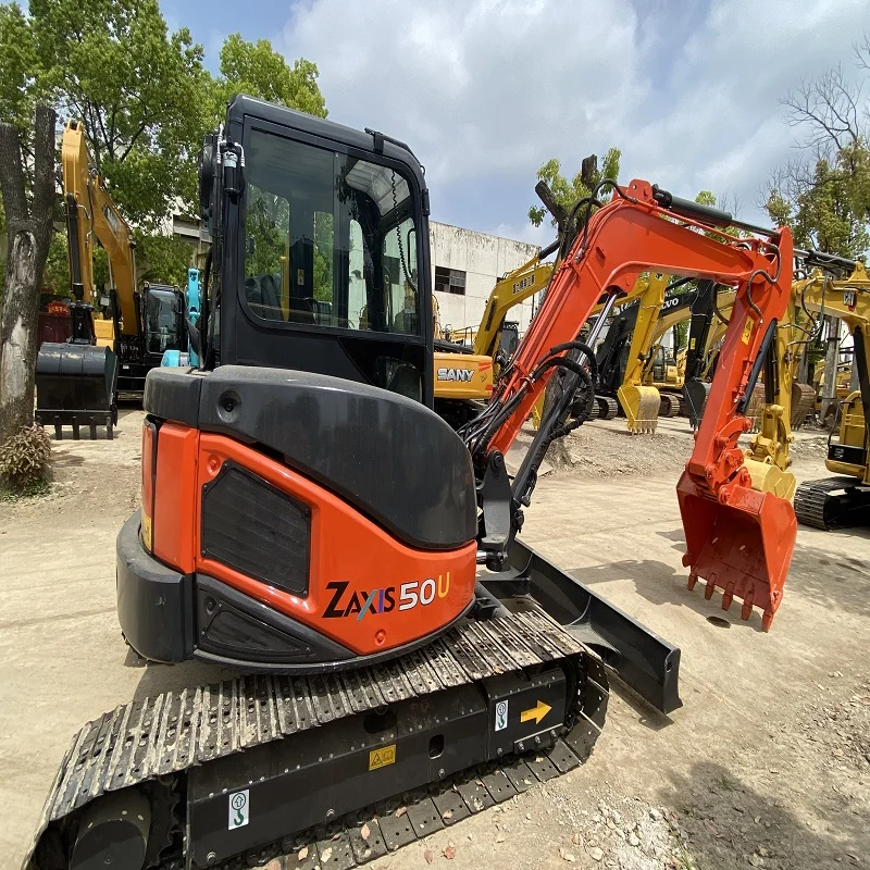 Hitachi ZX50U небольшой 5-тонный гусеничный экскаватор/мини ZX50 гидравлический использованный Экскаватор hitachi zx50u ZX 50U 50