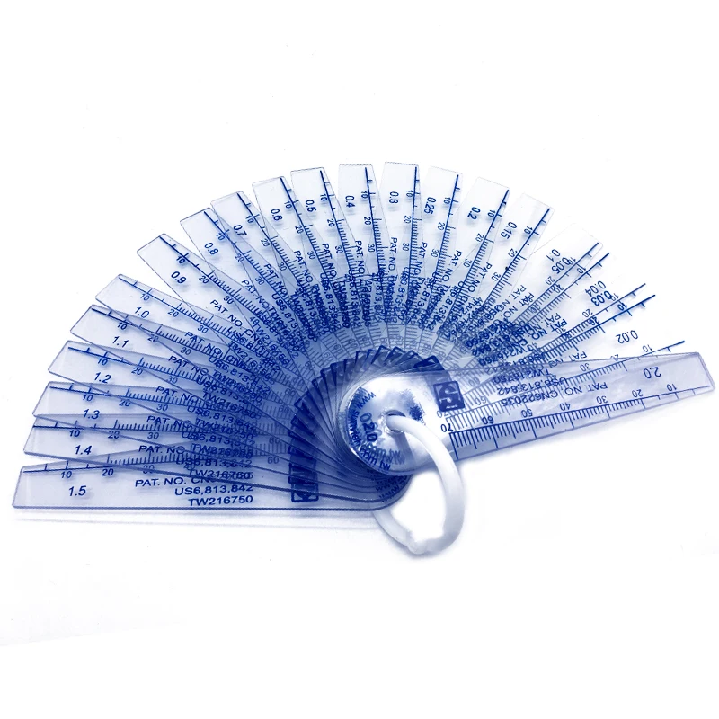 Регулируемый Прозрачный Пластиковый щуп для измерения зазора