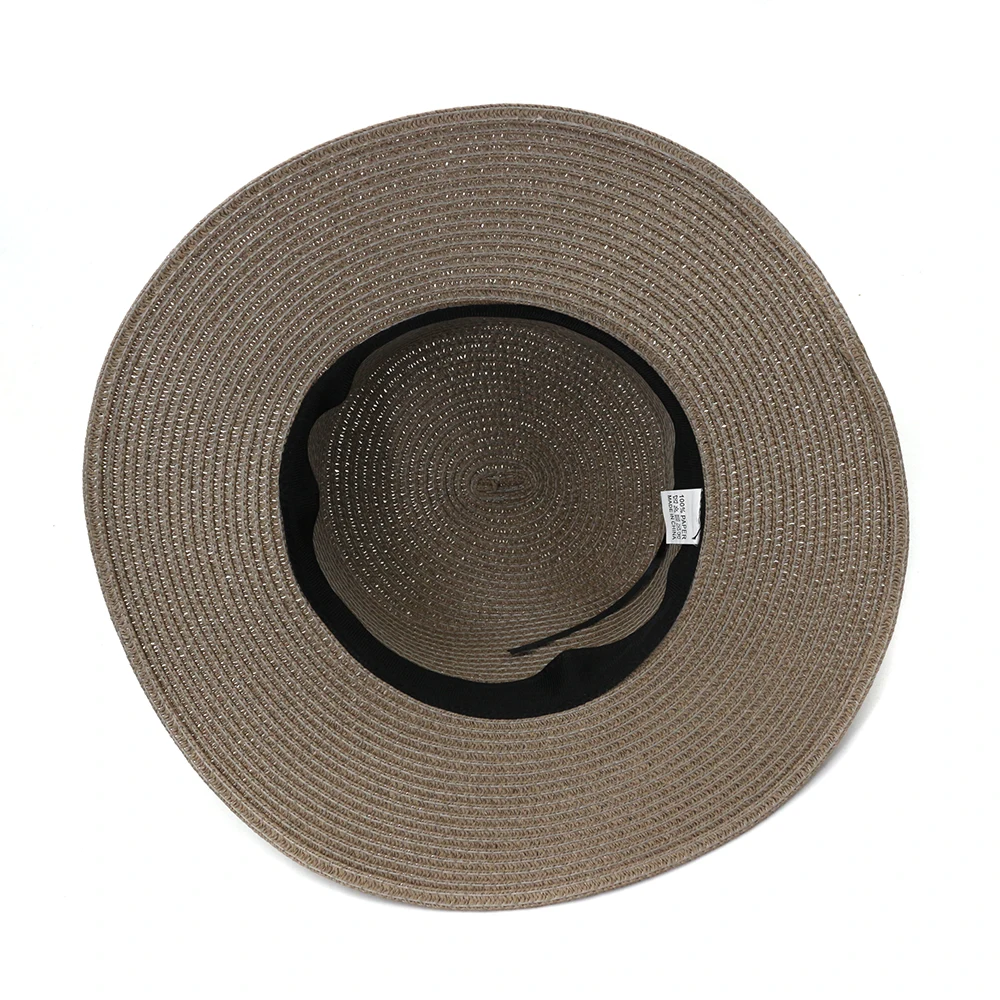 2022 New Fashion Fedora Beach Sun Hat uv Protection Custom Boater Flat Top Straw Hat