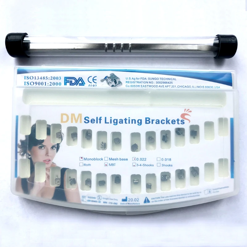 Orthodontic self ligating mbt 0.018/0.022 brackets