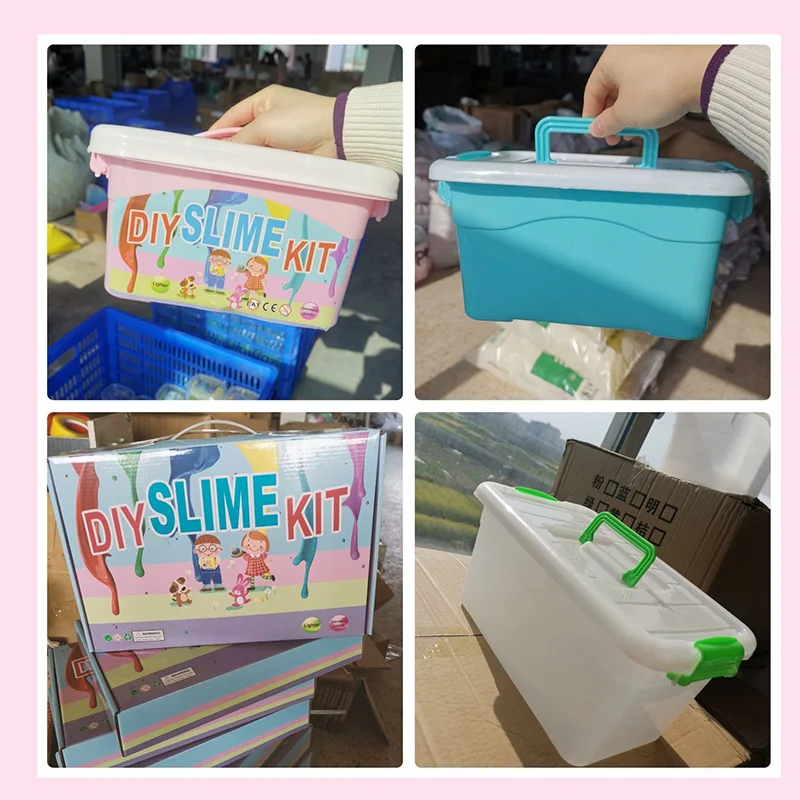 Kids Toys Slime Multi-Color Foam Beads Slime Educational Diy Crystal Mud Jelly Slime Toy Kit