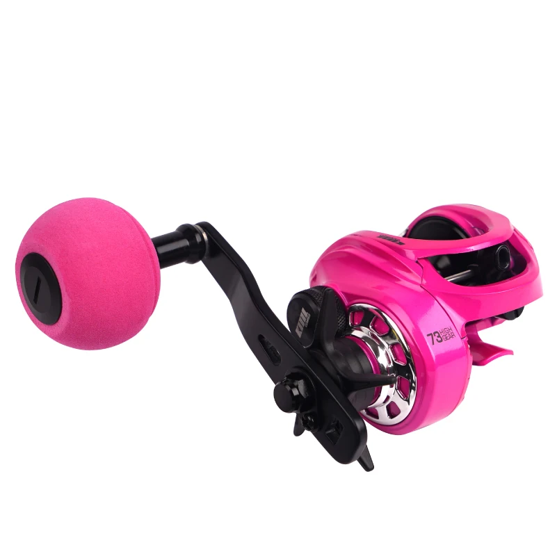 Alpha 10KG Fishing Gea Sexy Pink 7.3:1 Ratio fishing reel Baitcasting