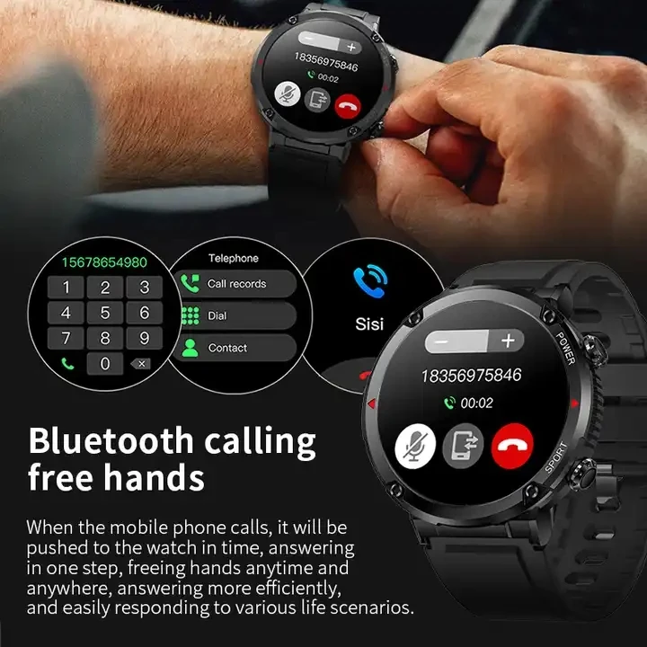 2023 New LIGE Smart Watch 1.6 Inch Full Touch Sport Bracelet Smartwatch Men Bluetooth Call Smart Clock Smartwatch Android / IOS
