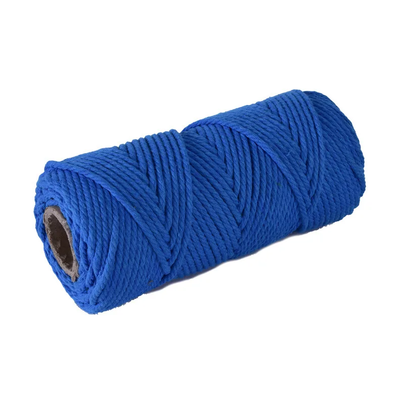  4mm 100m/roll 4ply cotton yarn Sewing Thread Twisted Macrame Cord Artisan String rope DIY Wedding Decor