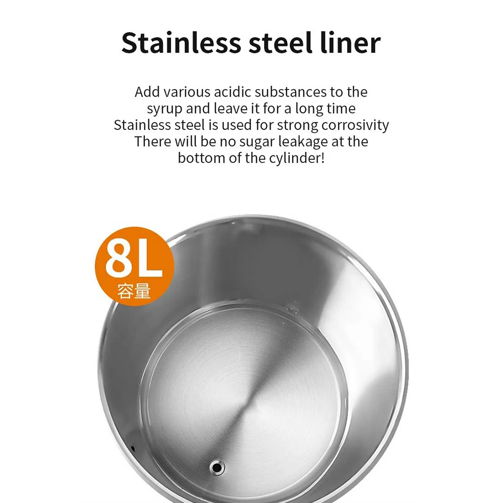 6L Heating Type Fructose Dispenser Quantitative Juice Dispenser Powder Machine for Bubble Tea