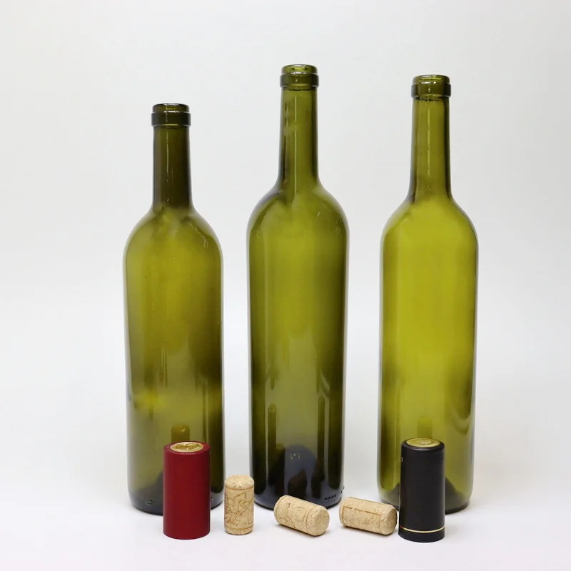 low price wholesale liquor olive 375ml antique 750cl plum amber clear black glass green 750cl glass wine bottle