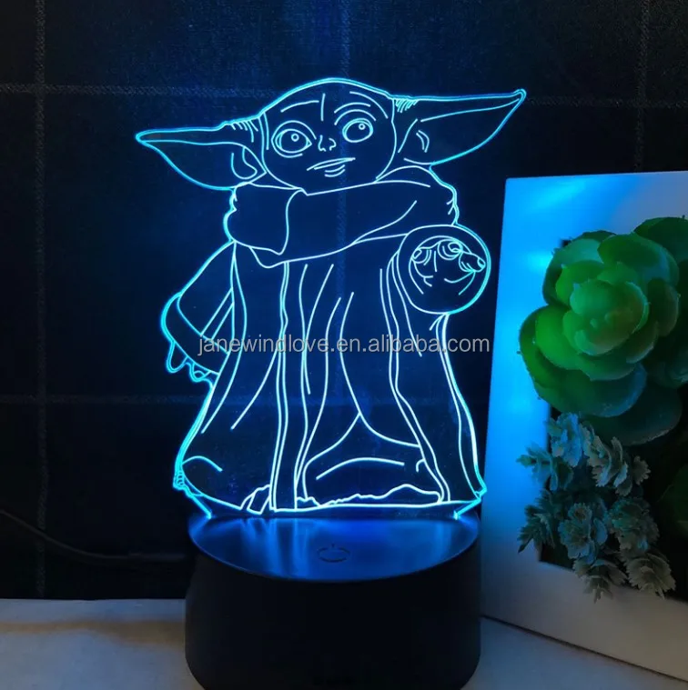 СВЕТОДИОДНЫЙ Ночник из АБС-пластика мультяшный персонаж 3D лампа маленький акриловый ночник мультяшная фигурка прикроватная с сенсорным