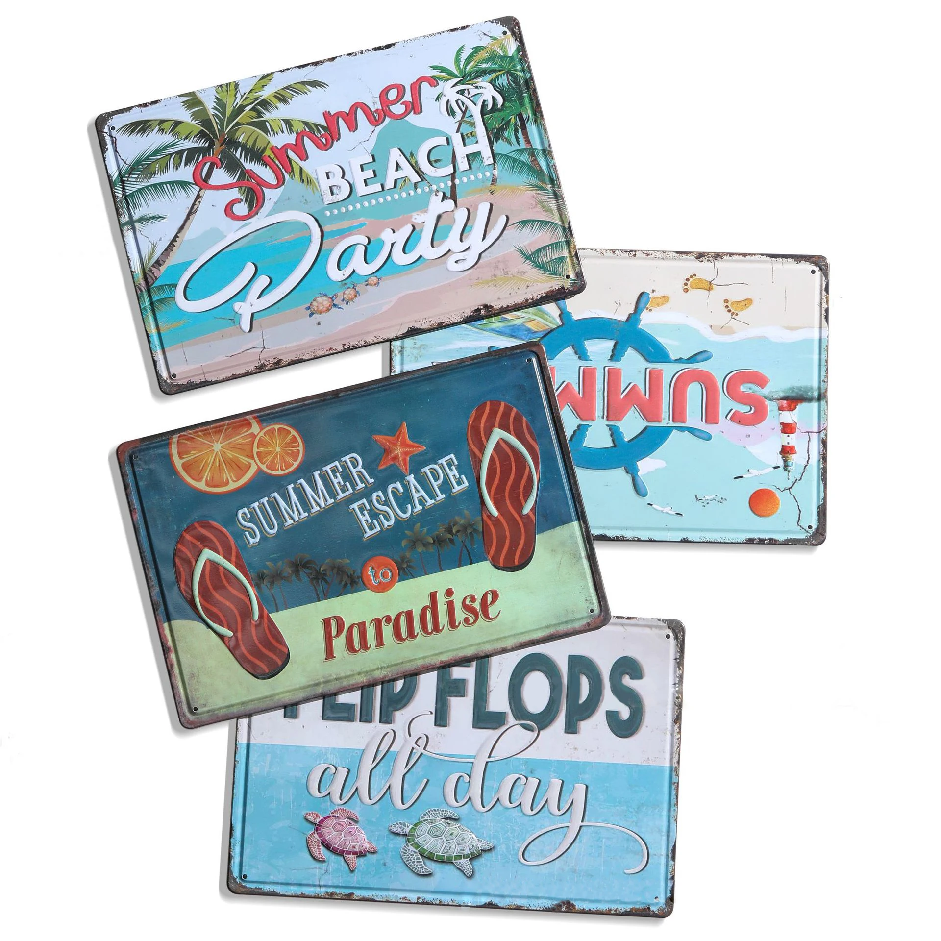 concave-convex Custom Design Embossed Metal Sign Vintage Metal retro mplaque custom vintage metal signs Tin plate material