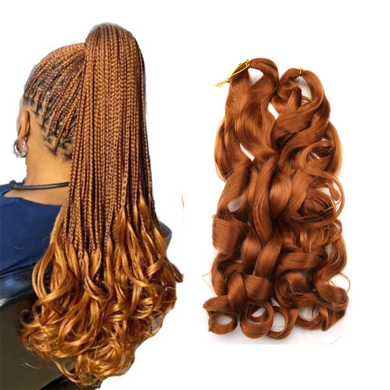 Wholesale Synthetic Curly Braiding Hair Extensions High Quality Cheap Wavy Braiding Hair Attachments For African Black People