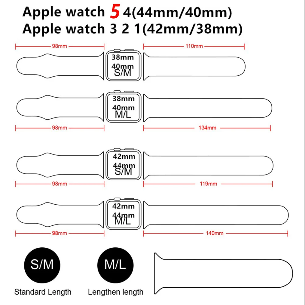 custom printed pure color silicone watch bands strap for apple sport band series 6