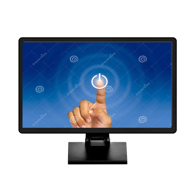 black plastic housing DC12V / 24V FHD 23.6 inch 1080p capacitive 24 inch led computer display screen touch screen monitor 24