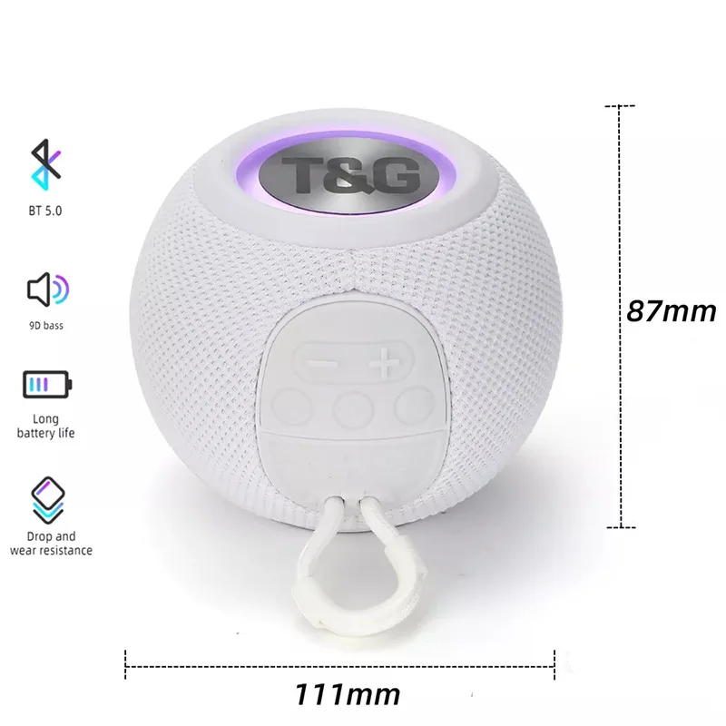 TG337 Original Spherical Globular Bass Outdoor Dj Box Loud Parlante Wireless Bocina Portable TWS wireless Speaker
