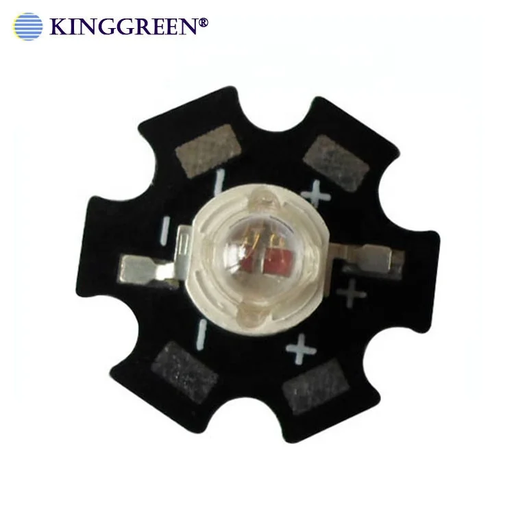 High power LED 5W with star aluminum heat sink PCB Red Green Blue Yellow Cold White Nature White Warm White