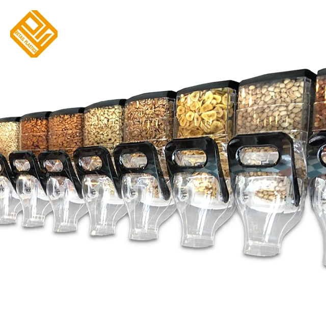 
plastic gravity bin dry food cereal dispenser 