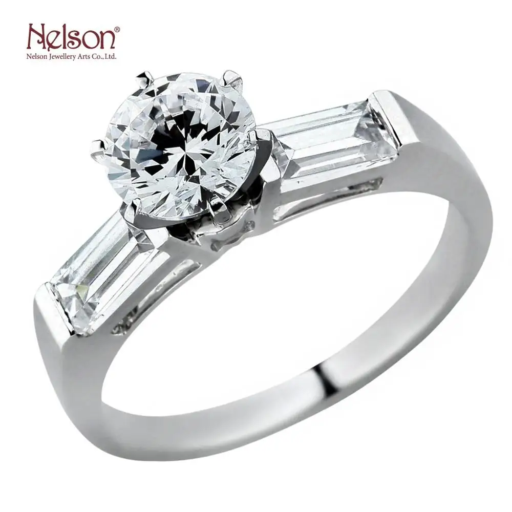 Nelson Jewellery Manufacturer Luxury Anniversary 18K White Yellow Rose Gold Channel Set Diamond Mounting Ring