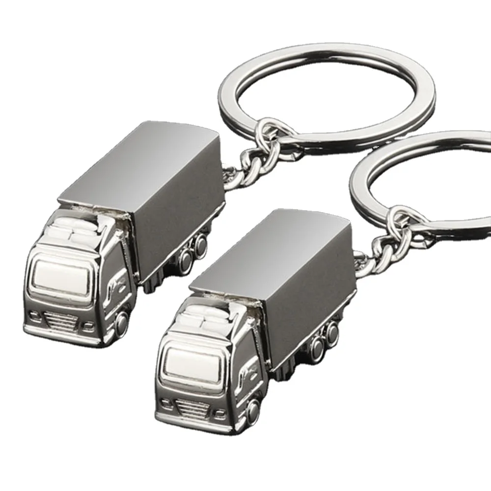 Metal Gear Head Key Ring Keychain 3d Mini Large Truck Model Metal Keychain Truck Driver Gift Keychain