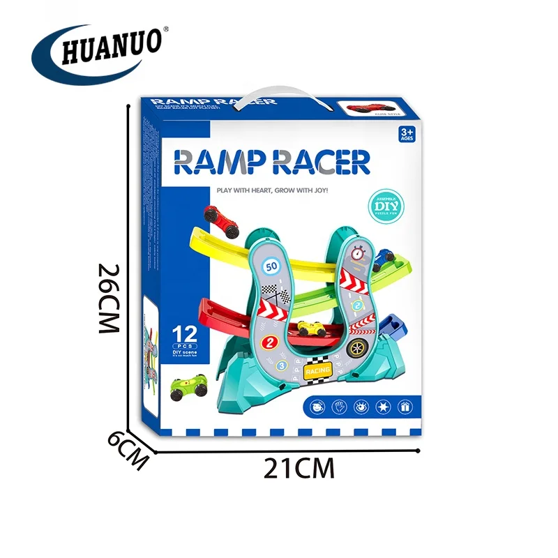 Популярные 3-х слойные мини гоночный автомобиль игрушки трек гоночного автомобиля пандусы для детей ясельного возраста