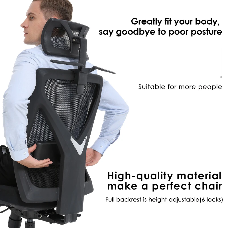 High Quality Full Mesh Commercial Office Chair Modern Manager Swivel Ergonomic Computer Desk Chair For Heavy Duty