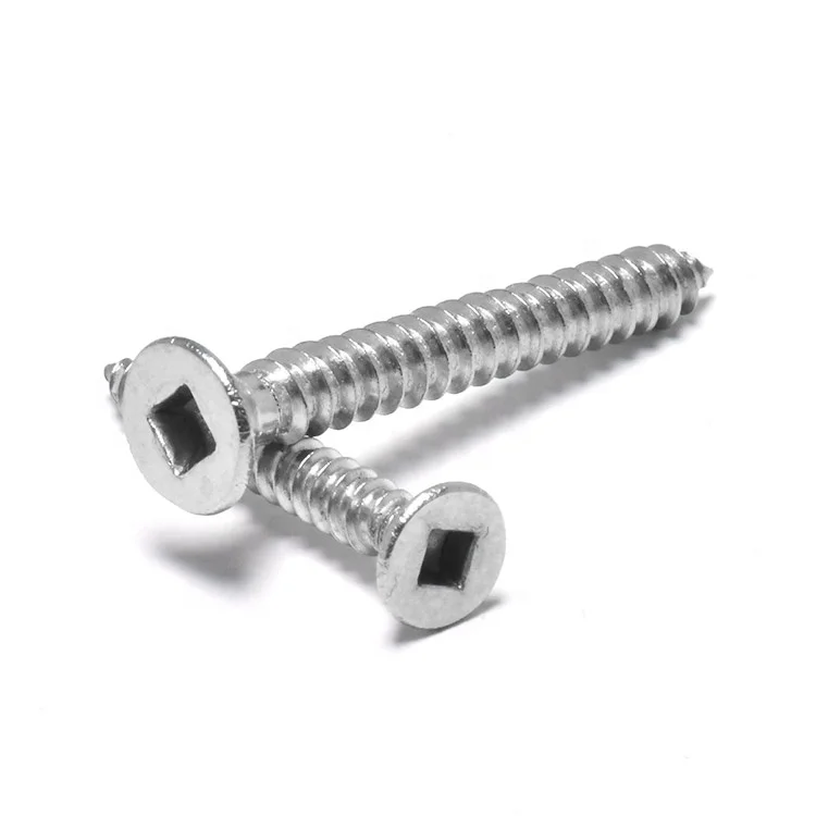 Hot HJ2-ST3 Stainless Steel Square Drive   CSK Countersunk  Head Sharp Point Self Tapping Screws