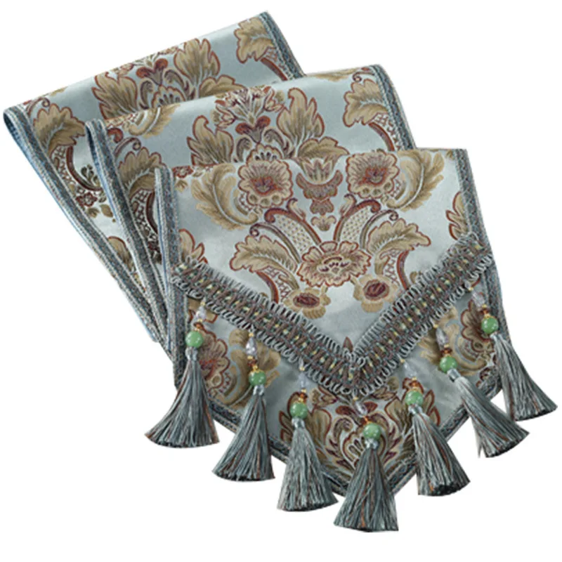 Wholesale European Fashion Luxury Home Decorative Jacquard Dining Table Runner