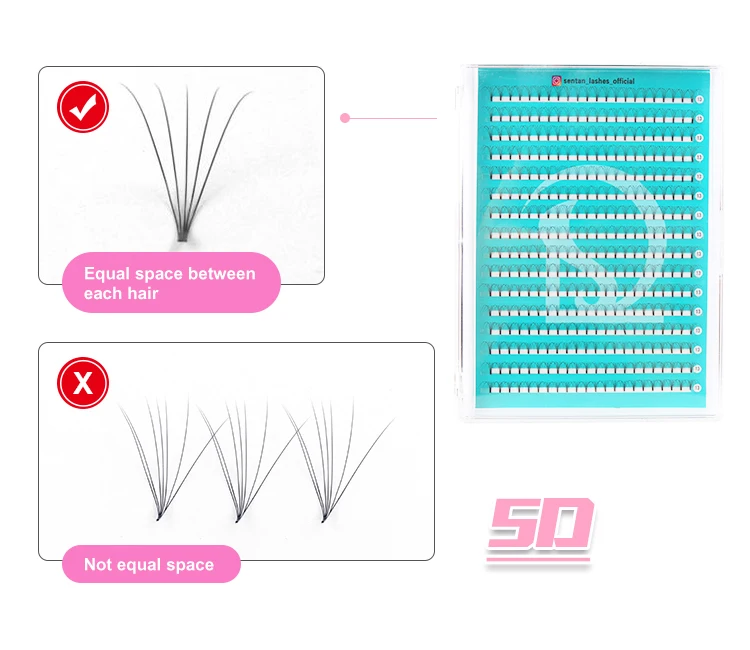 SENTAN LASHES Best seller 3d 0.07 0.10 640 fans Heat Bonded Premade Fan Soft Volume eyelashes extensions