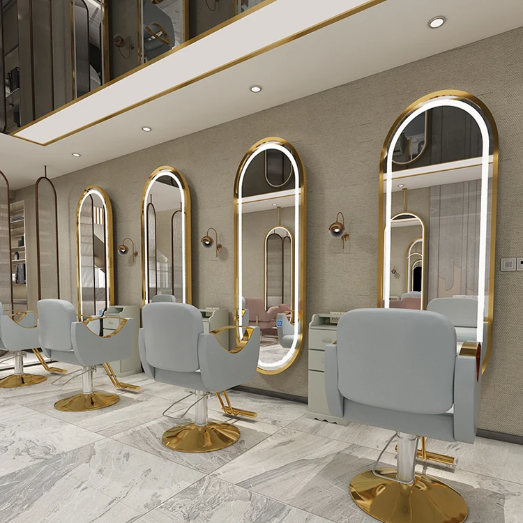 Wholesale hotel salon large screen LED intelligent backlight display decoration hair salon makeup mirror