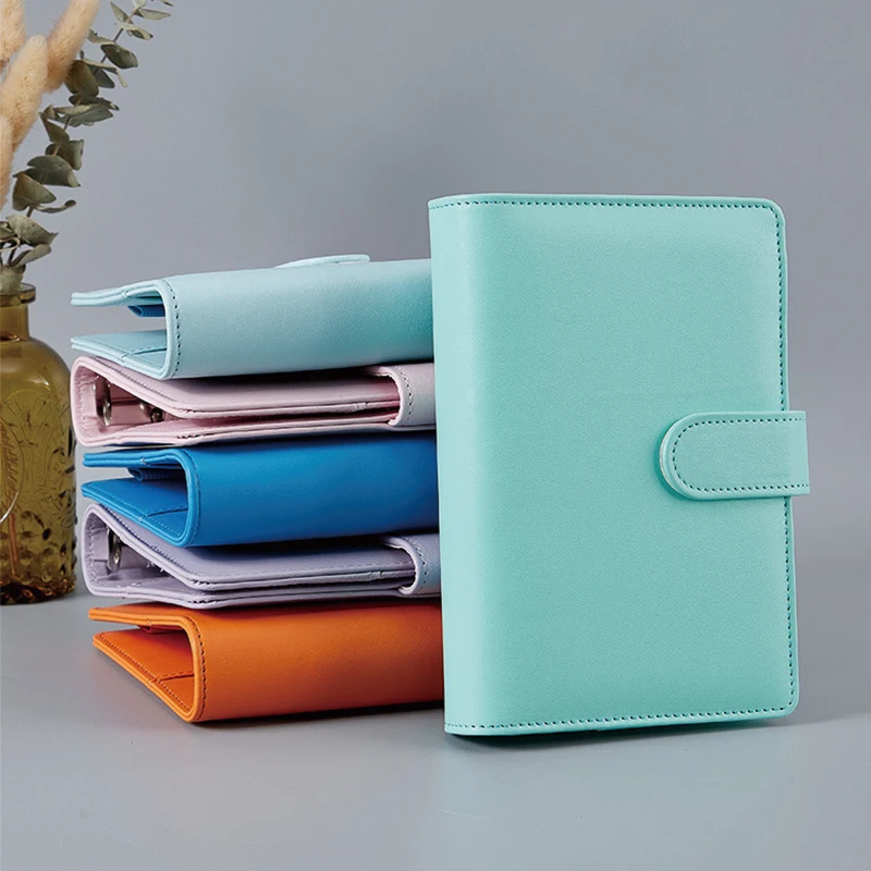 Wholesale A6 Custom Planner Money Savings Mini Metal Ring Budget Binder with Cash Tracker Zipper Envelopes