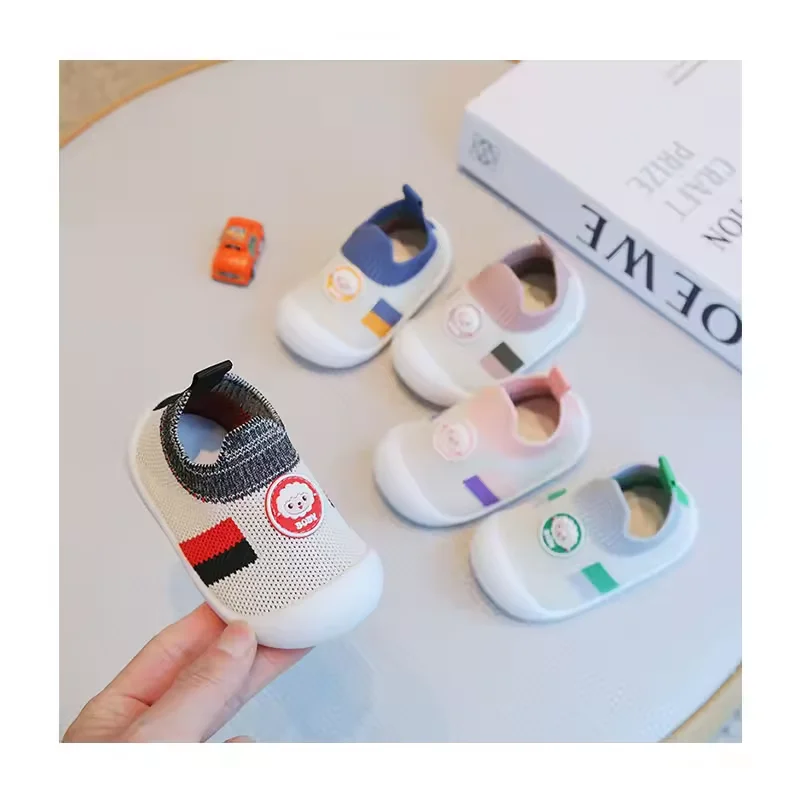 Spring And Autumn Knitted Mesh Breathable Baby Infant Shoe Socks Baby Classic Socks Shoes Walk Shoes Baby