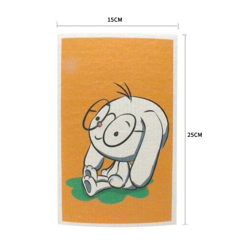 Large size Colorful Reusable Cellulose Dishcloth Super Absorbent Drying  Kitchen Cleaning Custom Design Wood Pulp Cotton Cloth