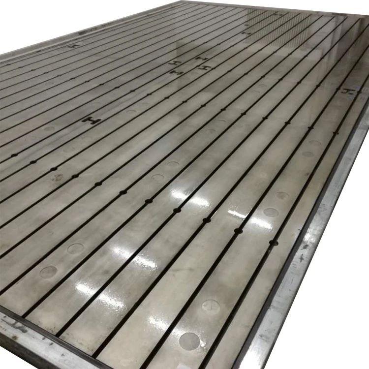 Cast iron t-slotted floor adjustable welding table plate measuring tool