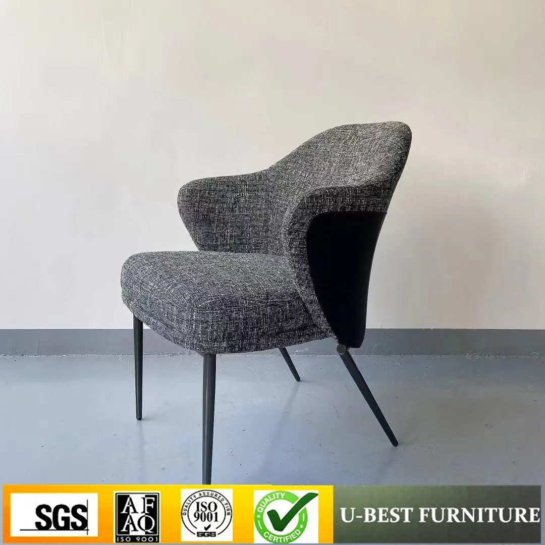 Sales Department Reception Negotiation Chair Italian Minimalist Household Dining Chair Designer Model Room Backrest Armchair