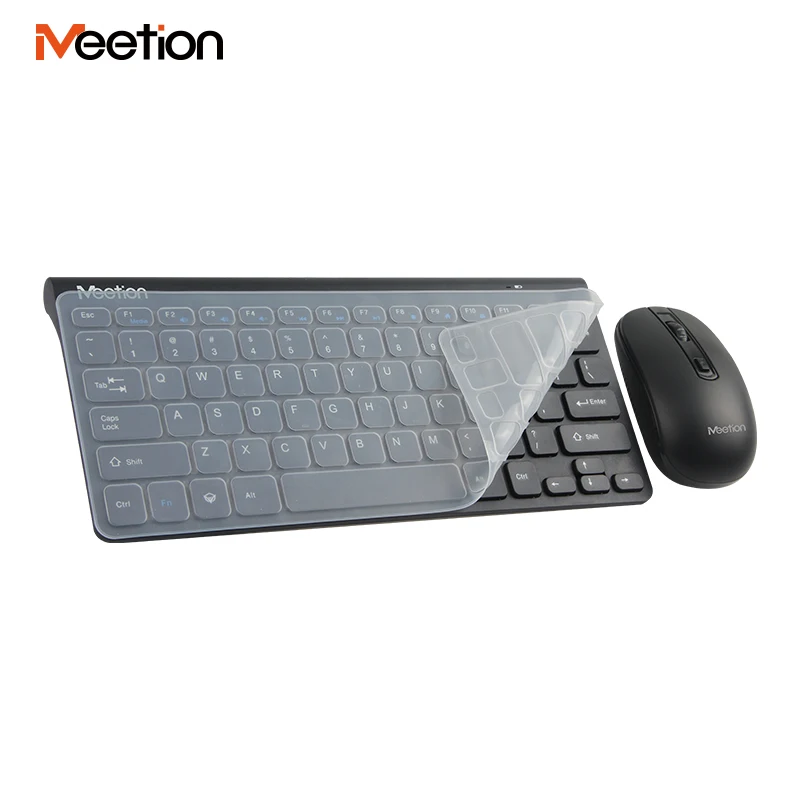 Mini4000 Slim Cute Portable PC Desktop Keyboards and Mice Silent Compact Chocolate Cordless Mini Wireless Keyboard Set