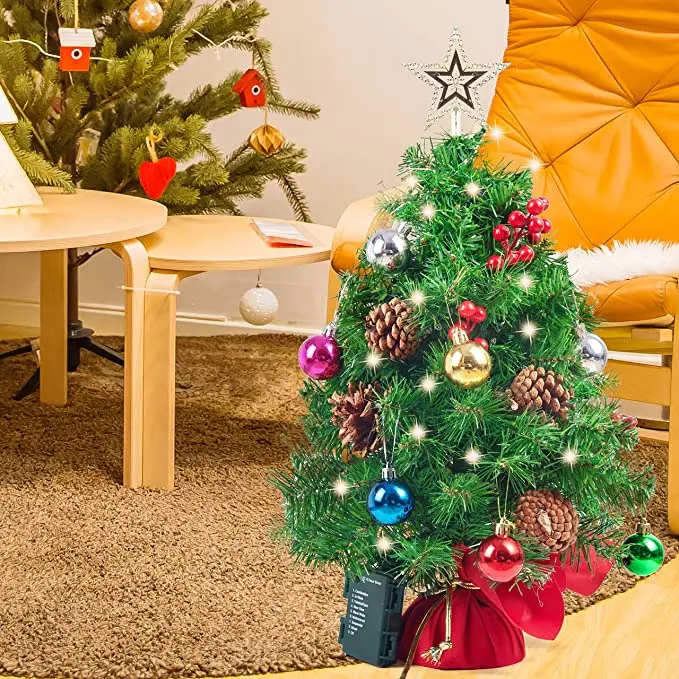 20 Inch Holiday Desktop Colored Lights  Christmas Tree Led