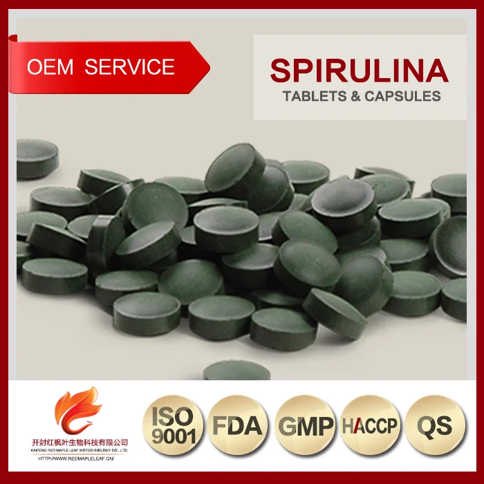 
Red Maple Leaf Producing Natural Chlorella Spirulina Tablets 
