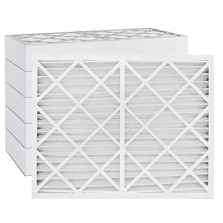 Factory Customized G4 F5 Filtration Equipment Pre Pleated pre-filtration waved air Filter for for air conditioner HVAC Furnace