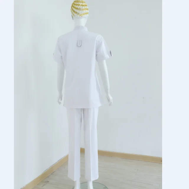 hospital nurse uniform white color short sleeves