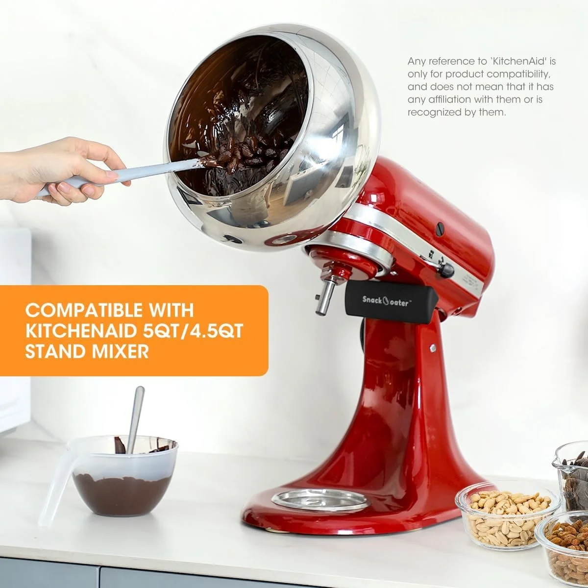 Compatible with KitchenAid Tilt-Head Stand Mixer Class Series 4.5 qt for Aieve Snack Coater