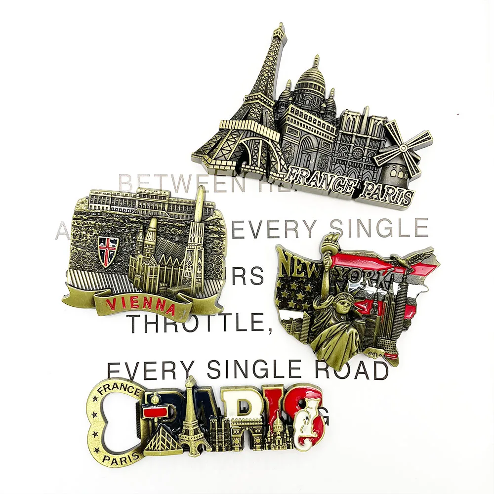 Sell like hot cakes zinc alloy parts by casting Custom Design Tourist Souvenir Metal Fridge Magnet customized bottle opener